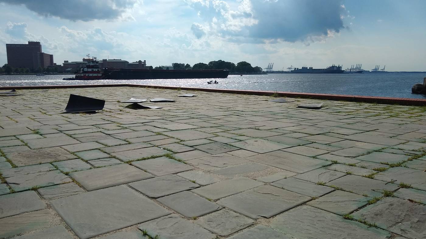 Norfolk Armed Forces Memorial along the waterfront